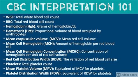 cbc differential interpretation cheat sheet|How to Interpret CBC Results: A Comprehensive Guide .